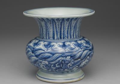 图片[2]-Pot with wave design in underglaze blue, Ming dynasty, Xuande reign (1426-1435)-China Archive